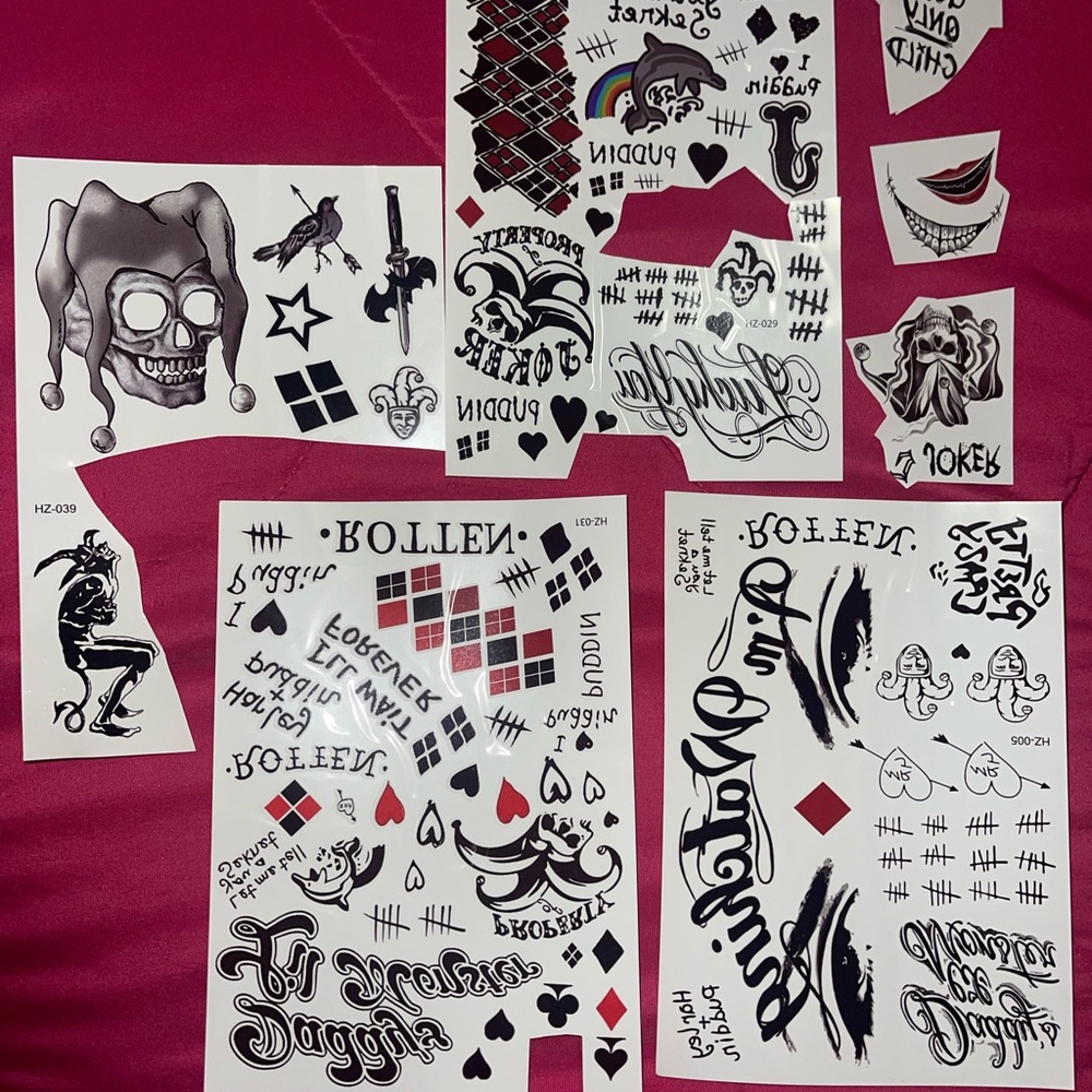 Joker fake tattoos